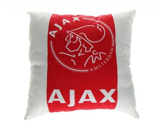 Ajax Kussen Wit Rood met Logo - 40x40cm