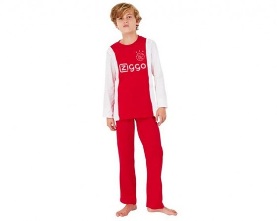 Ajax Pyjama Wit-Rood-Wit Ziggo - Kind