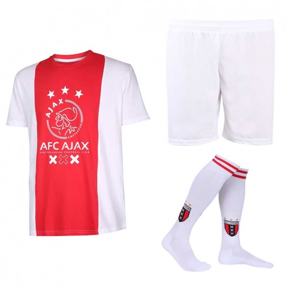 Ajax voetbaltenue groot logo Senior  katoenen met eigen naam 2022