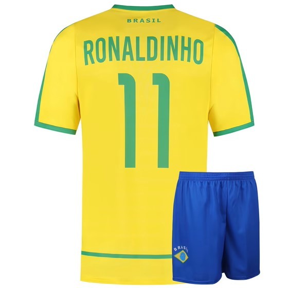 Brazilie Voetbaltenue Thuis Ronaldinho - Kind en Volwassenen
