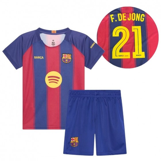 Barcelona voetbaltenue de Jong kids 2025-2026
