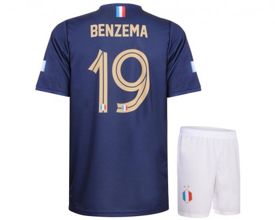 Frankrijk Voetbaltenue Benzema Thuis - 2022-2024 - Kind en Volwassenen