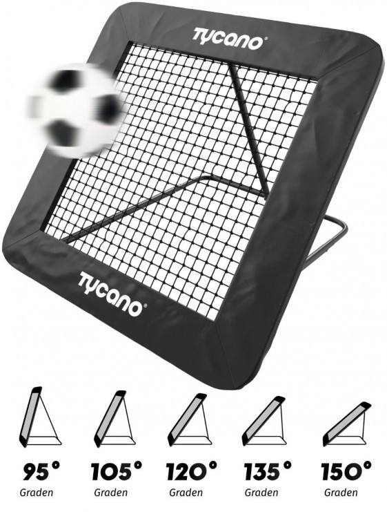 Tycano Rebounder 124x124cm - Verstelbaar - Voetbaldoelen