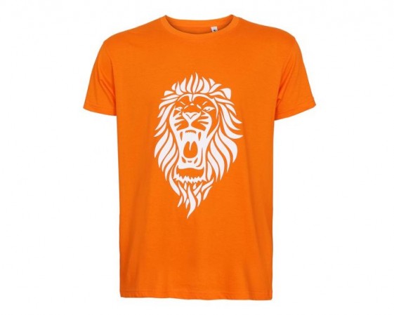 Oranje T-shirt Leeuw - Eigen Naam - Nederlands Elftal - Katoen - Senior