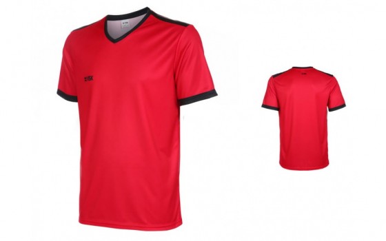 VSK Fly voetbalshirt korte mouw met eigen naam 2020-21 rood/zwart