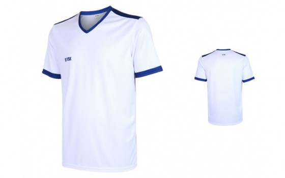 VSK Fly voetbalshirt korte mouw met eigen naam 2020-21 wit/blauw
