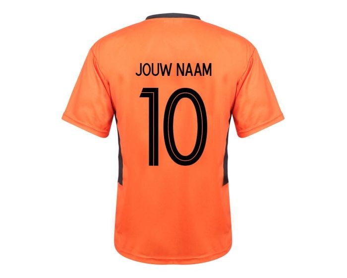 Nederlands Voetbaltenue Thuis Eigen Naam-Oranje Kids-Senior EK 2021-2022 - Egbertssport.nl