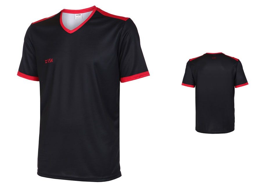 ga werken Vermaken Vete VSK Fly voetbalshirt korte mouw met eigen naam 2020-21 zwart/rood -  Egbertssport.nl
