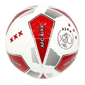 Ajax Voetbal Wit - Maat 5 - Rood stip Since 1900