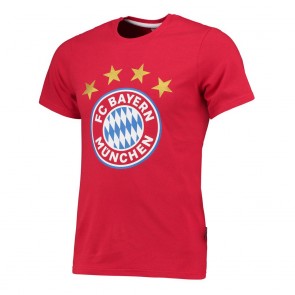 Bayern Munchen Logo T-shirt Eigen Naam Katoen Kids-Senior