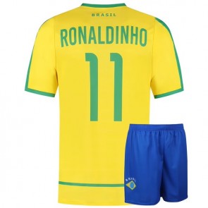 Brazilie Voetbaltenue Thuis Ronaldinho - Kind en Volwassenen