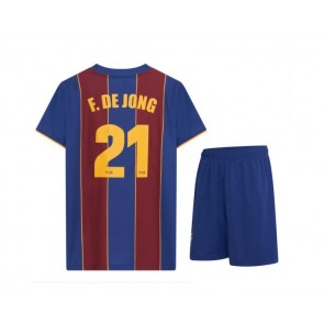FC Barcelona Voetbaltenue Frenkie de Jong Thuis 2020-2021 Kids