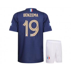 Frankrijk Voetbaltenue Benzema Thuis - 2022-2024 - Kind en Volwassenen