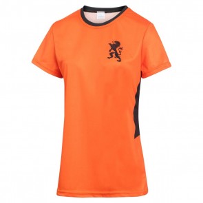 Nederlands Dames Voetbalshirt Thuis Eigen-Naam-Leeuwinnen Oranje Kids -Senior Wk 2023